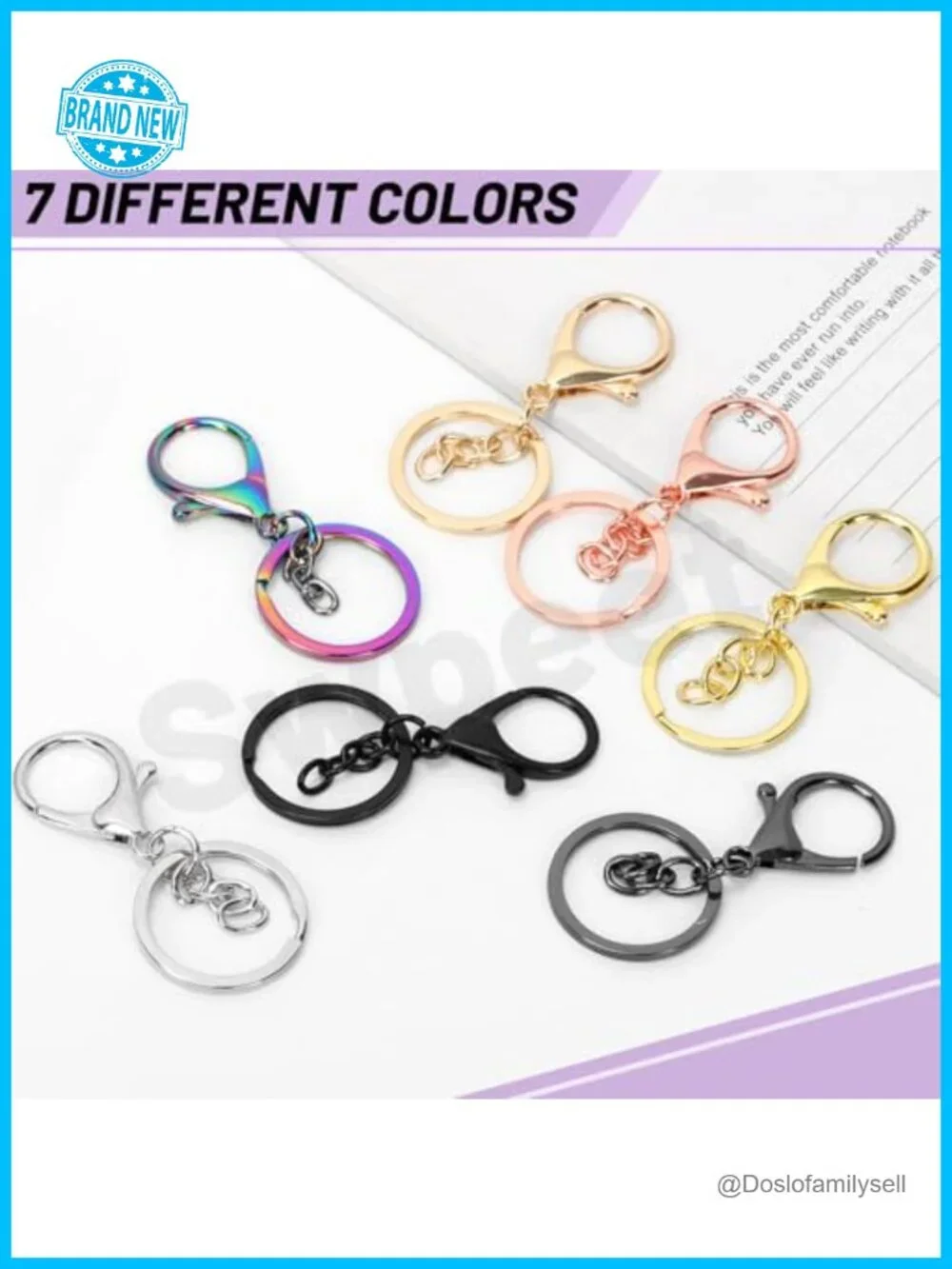 Lobster Claw Clasps with Keychain Rings for DIY Crafts Purse Strap